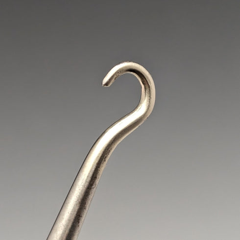 1912 British Antique Pure Silver Handle Shoehorn Button Hook x2 Set Adie & Lovekin